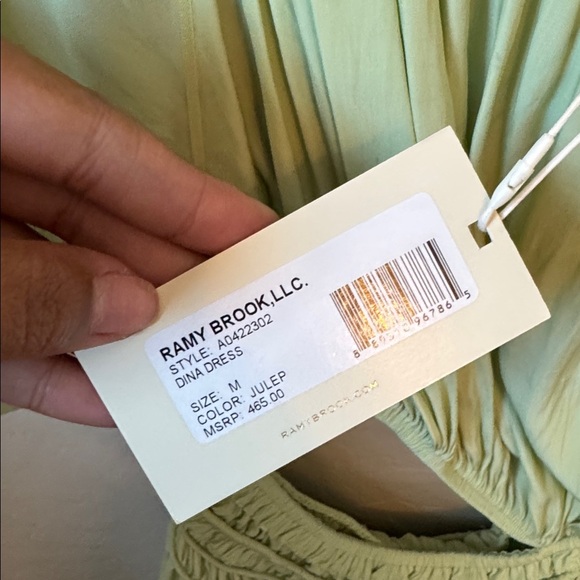 NWT Ramy Brook Dina Cut Out Dress Julep Green M - Picture 4 of 5